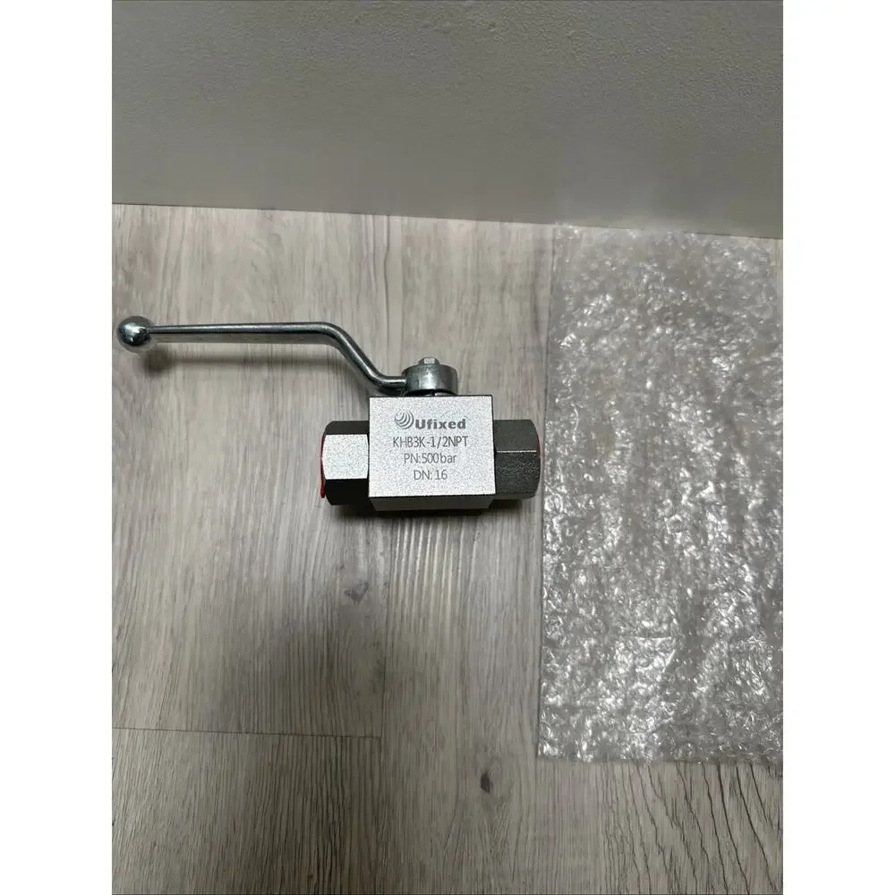 Ufixed KHB3K-1/2NPT High Pressure Hydraulic Ball Valve PN 500 Bar. DN16 New